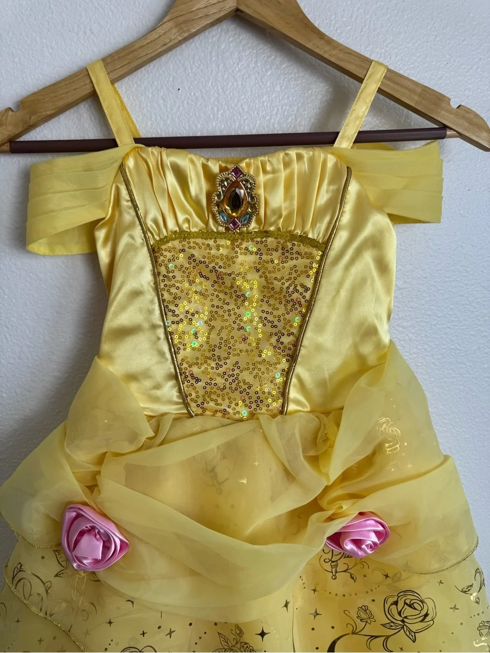 Disney Parks Belle Princess Costume Dress With Crown Size 5